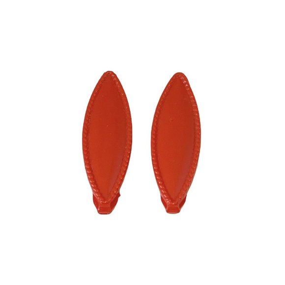 2 Vintage Goody USA Red Hair Clips Plastic 1.5” Snap Barrettes Grip - Picture 3 of 5